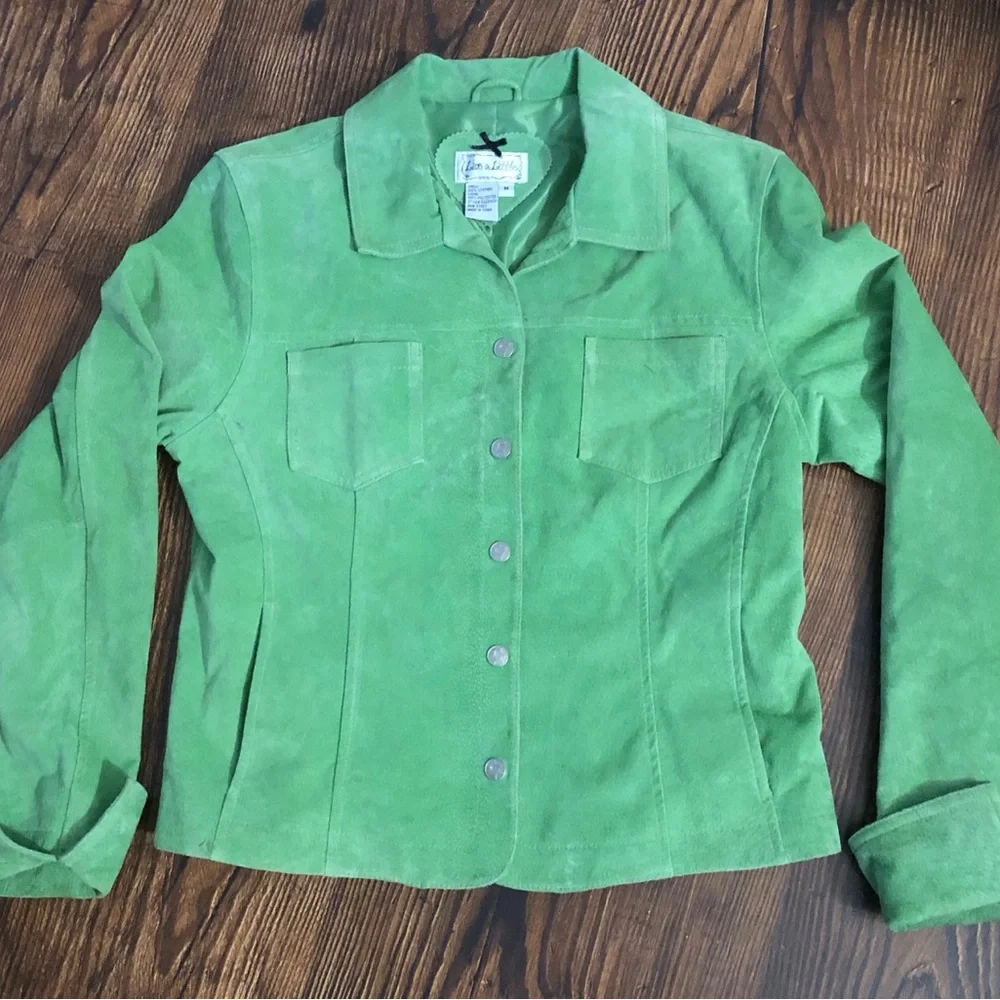 Live A Little Women’s 100% Leather Jacket Medium Vintage - Picture 1 of 7